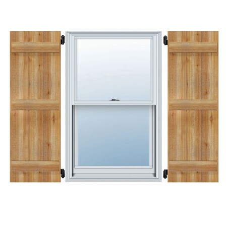 Ekena Millwork Joined Board-n-Batten Shutters, Rough Sawn Western Red Cedar, 32 1/4W x 81H, PR RBJ06S32X081RWR